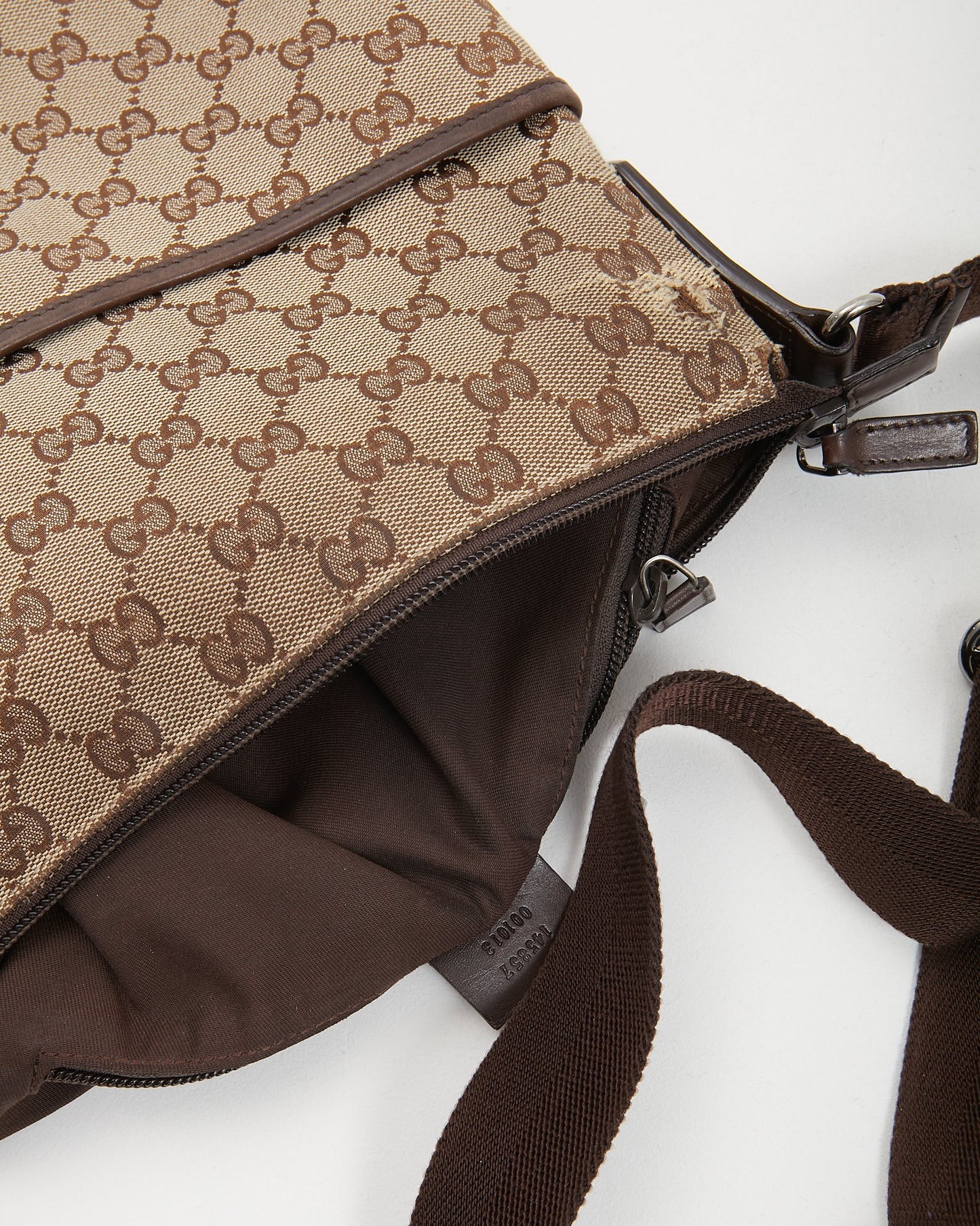 Gucci Brown GG Canvas Crossbody Bag