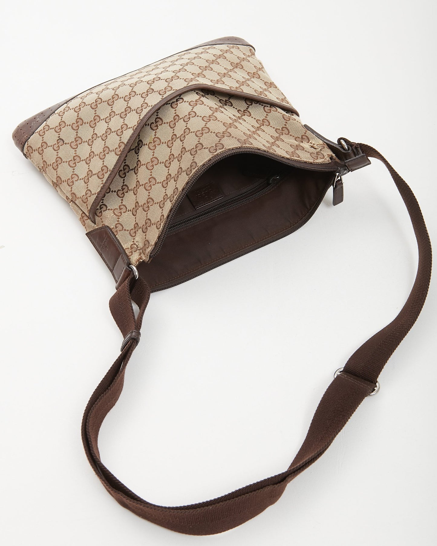 Gucci Brown GG Canvas Crossbody Bag