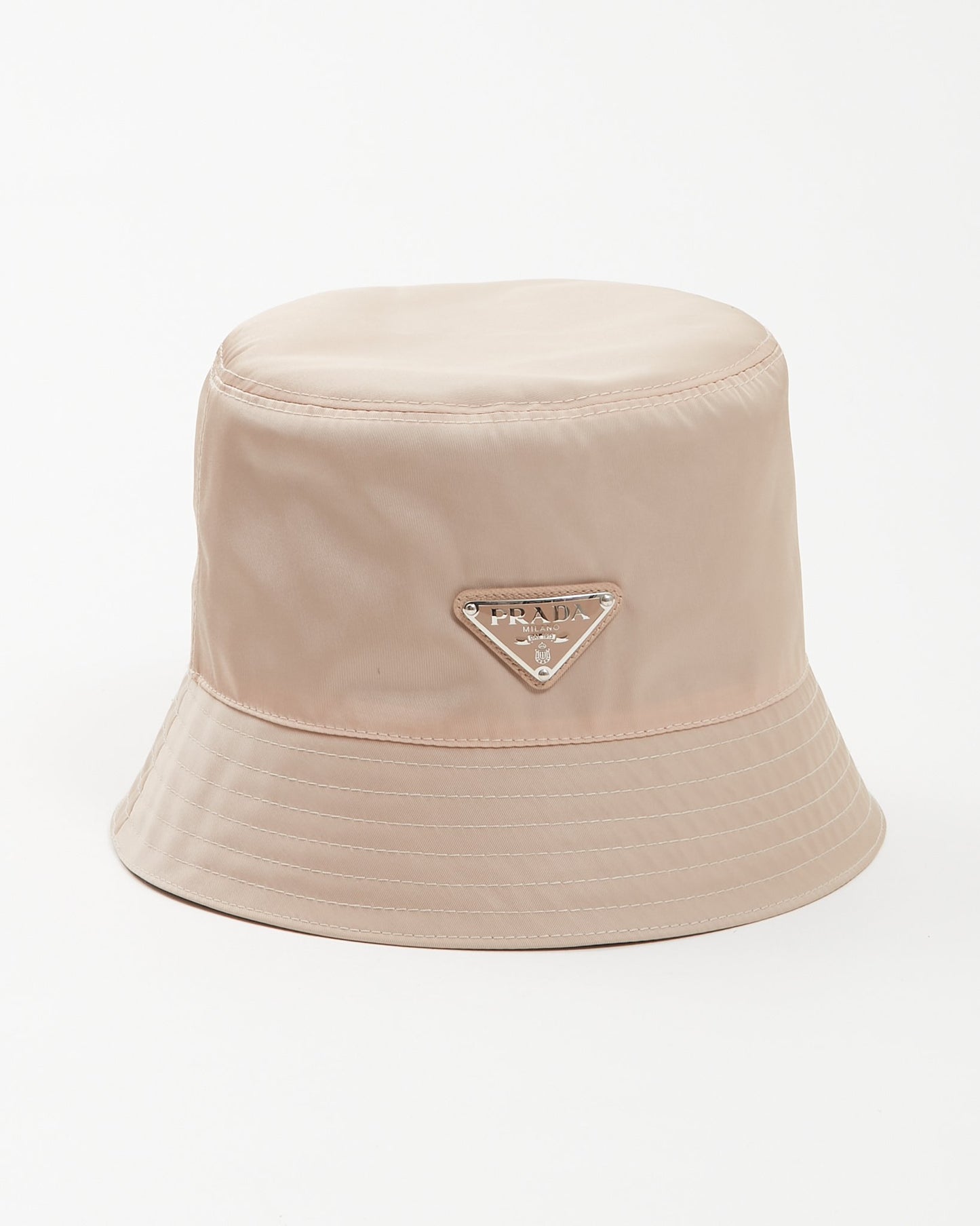 Prada Beige Nylon Tessuto Bucket Hat - S