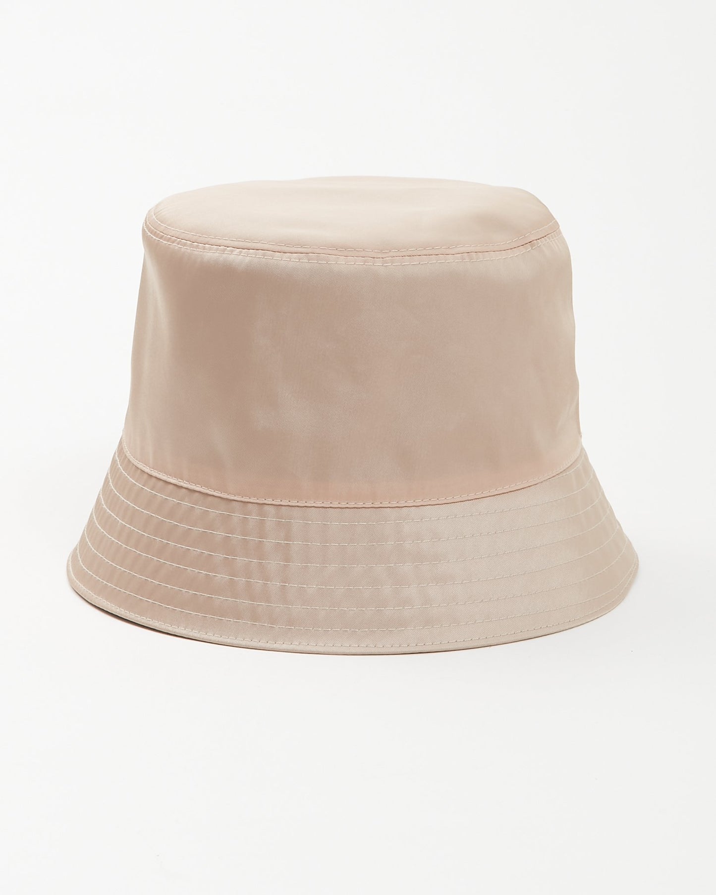 Prada Beige Nylon Tessuto Bucket Hat - S