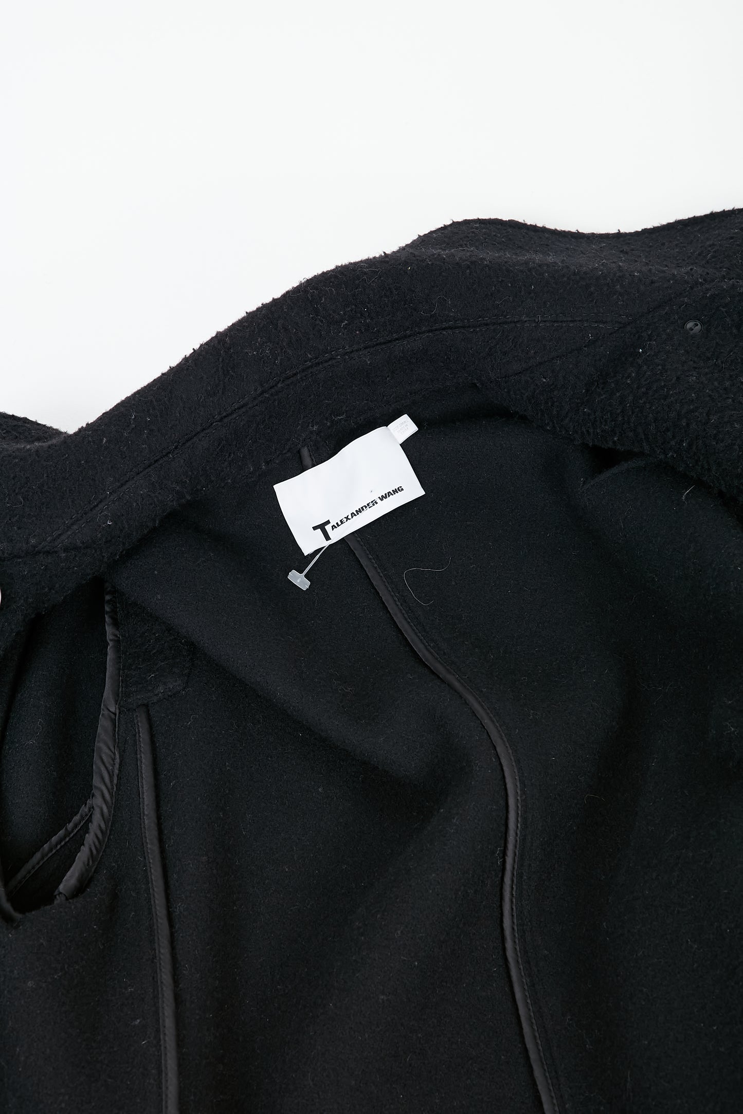 Alexander Wang Black Wool Pea Coat - S