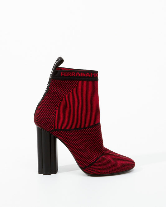 Salvatore Ferragamo Red Sock Booties - 38