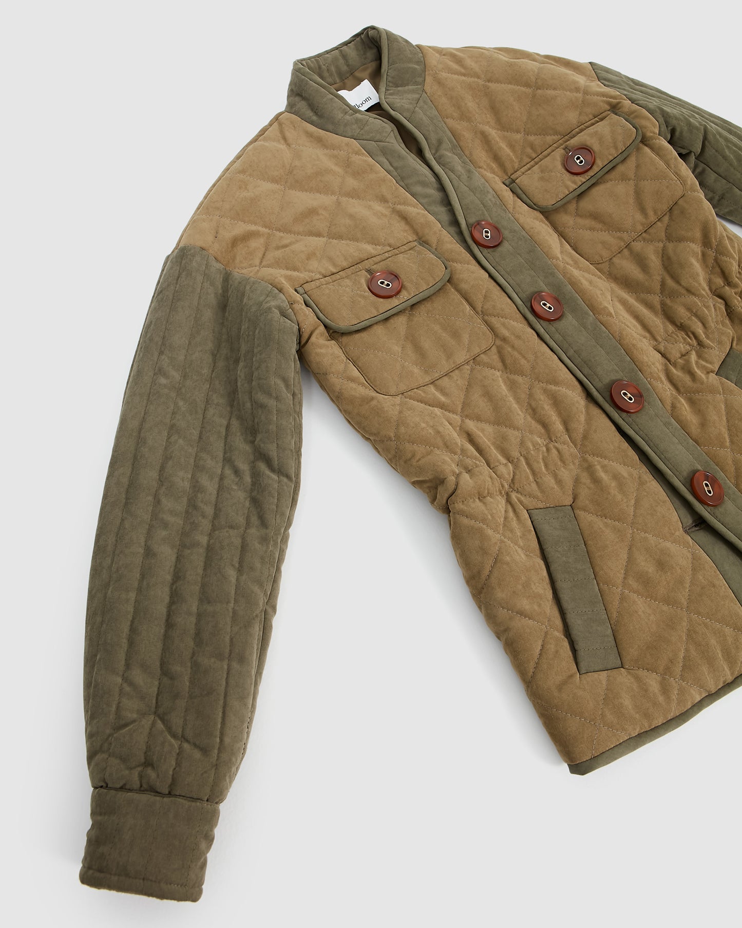 Heartloom Khaki Quilted Jacket - XS