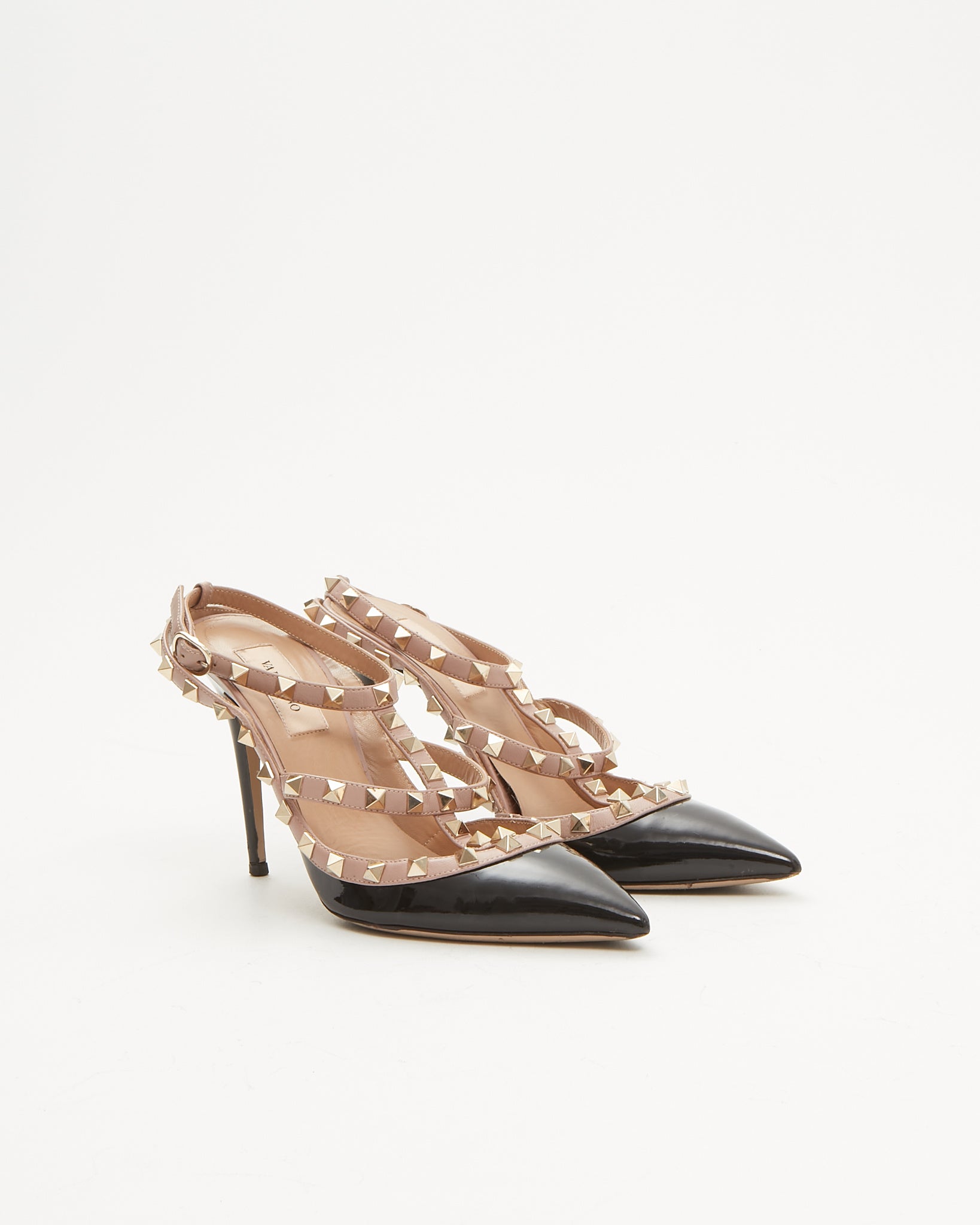 Valentino Black Rockstud Heels - 38.5