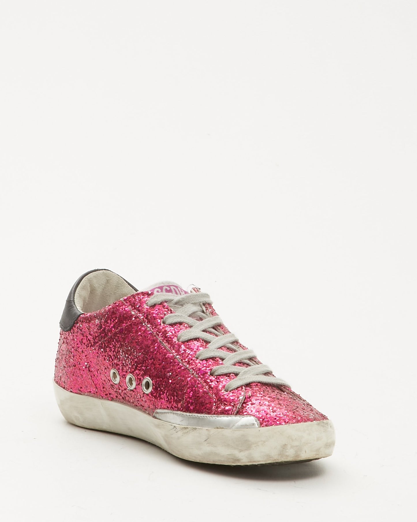 Golden Goose Pink Glitter Superstar Sneakers - 35