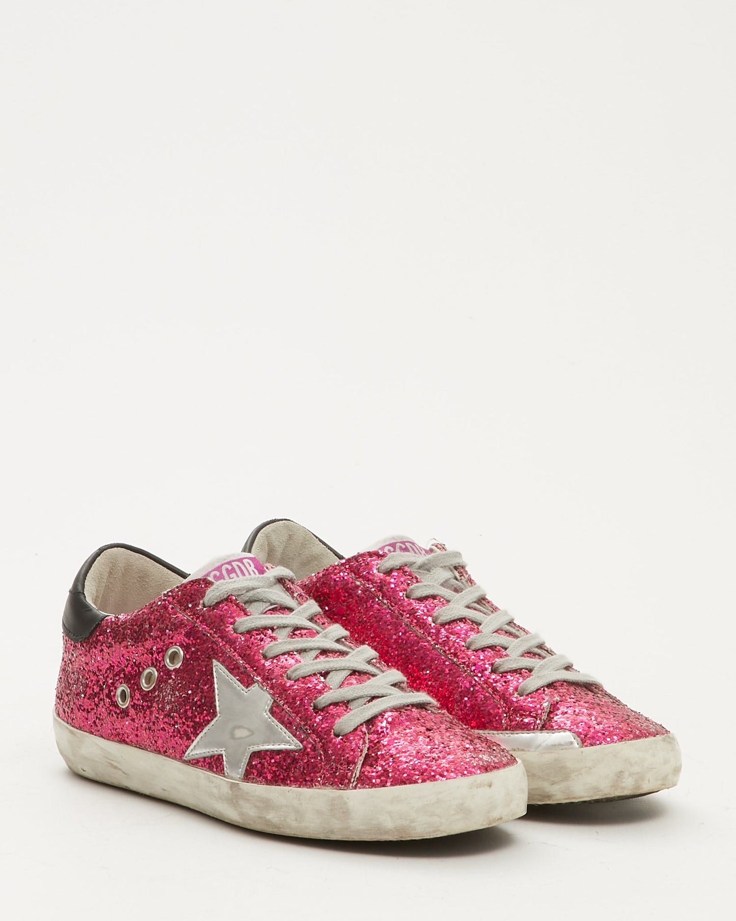 Golden Goose Pink Glitter Superstar Sneakers - 35