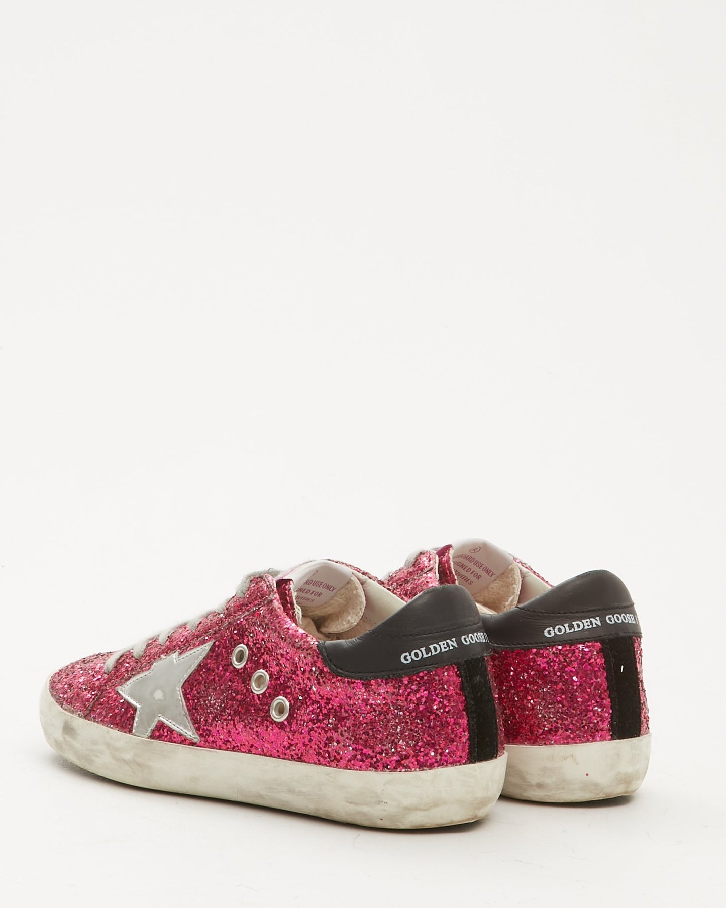 Golden Goose Pink Glitter Superstar Sneakers - 35