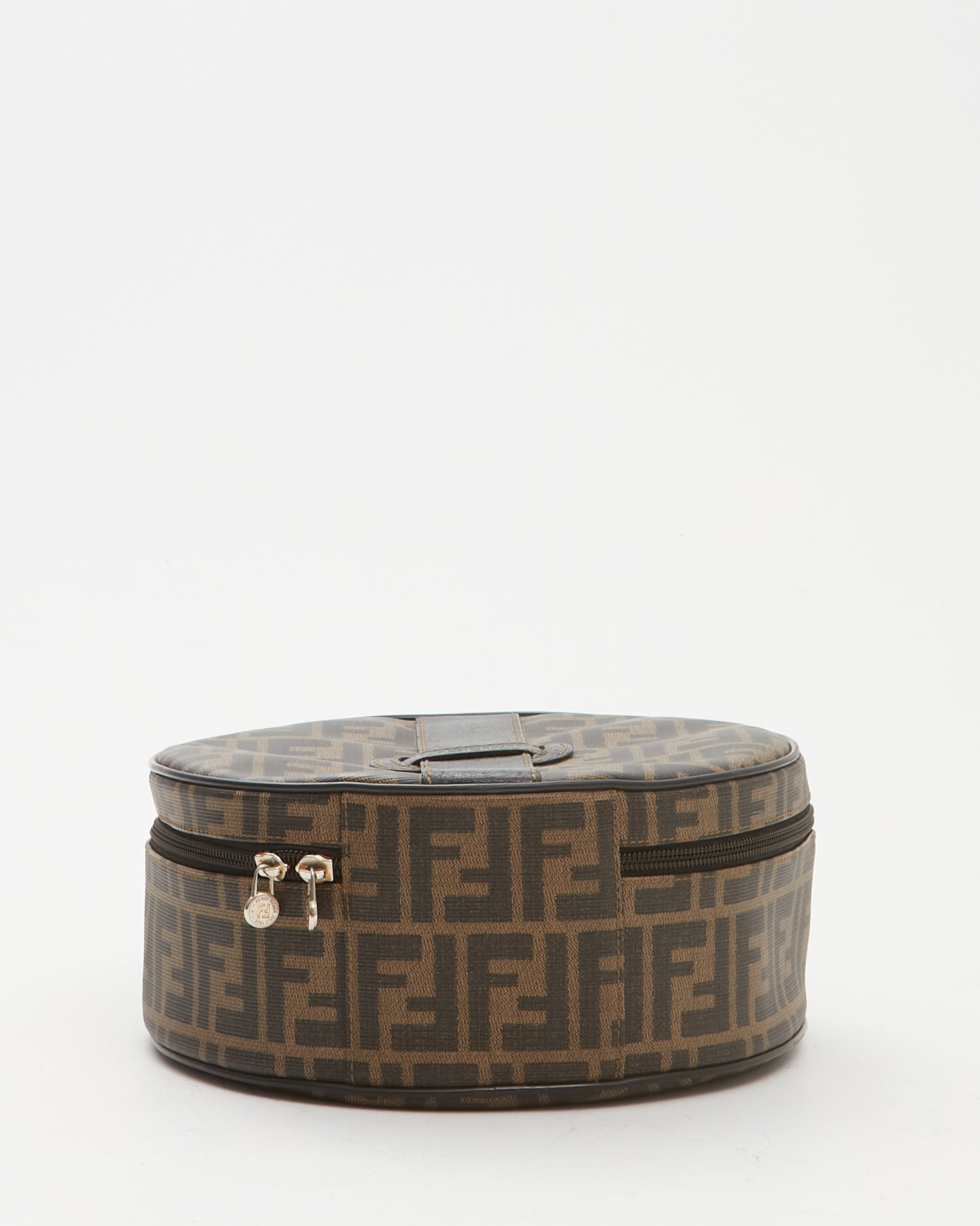 Fendi Tobacco Zucca Coated Canvas Circle Shoulder Bag