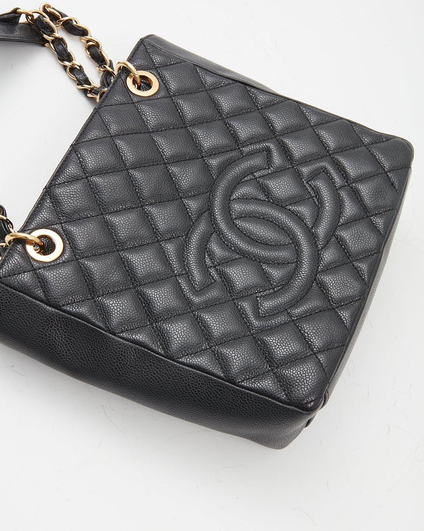 Chanel Black Quilted Caviar Leather PST GHW