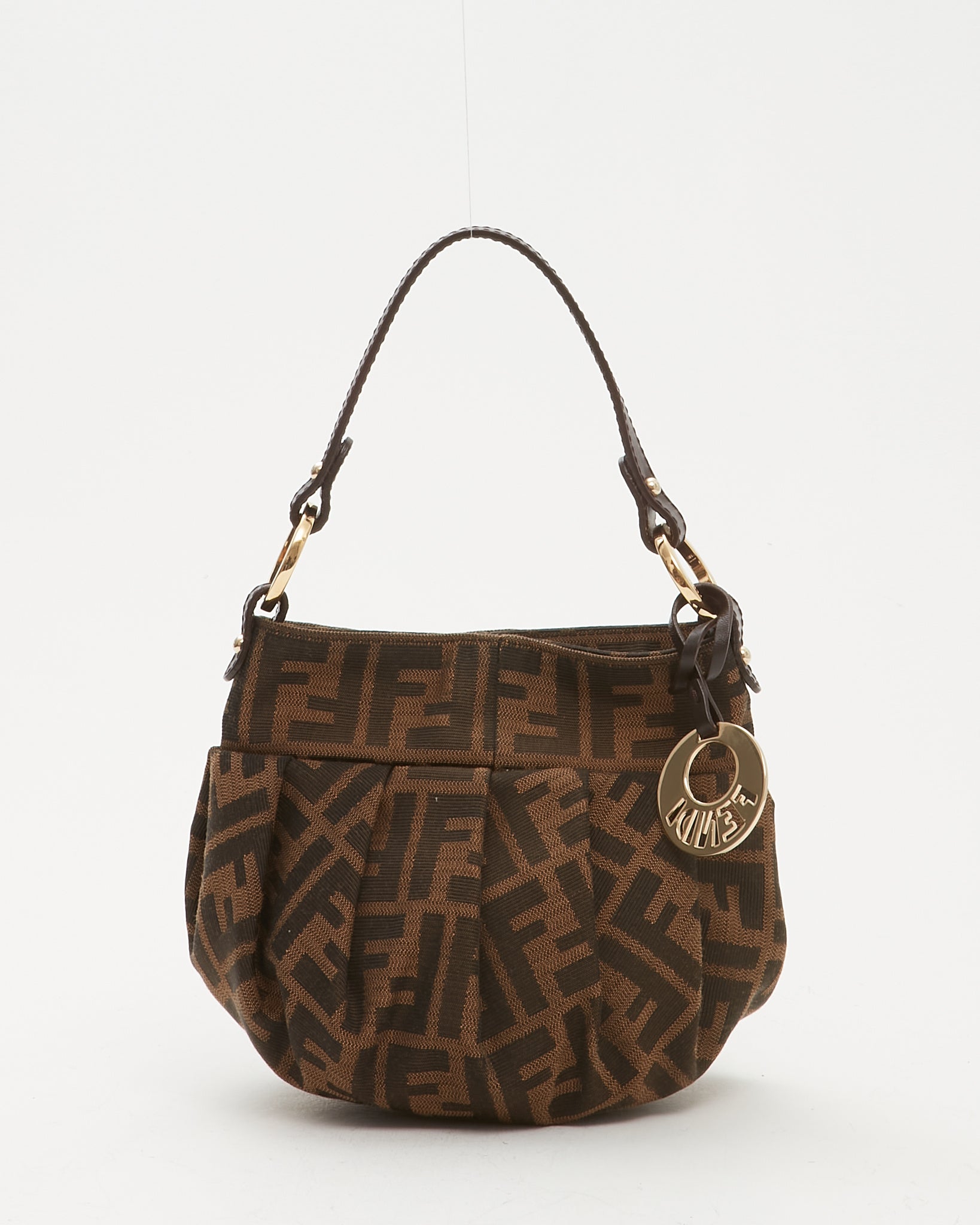 Fendi Brown Zucca Print Canvas Mini Chef Bag