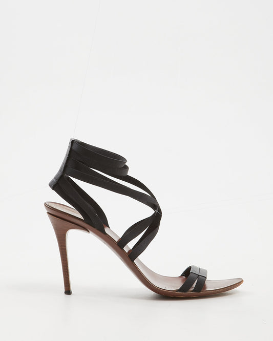 Gucci Black Elastic Strappy Heels - 10.5B