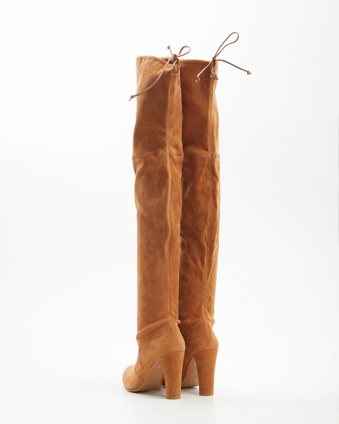 Stuart Weitzman Tan Suede Highland Over-the-Knee Boots - 37.5