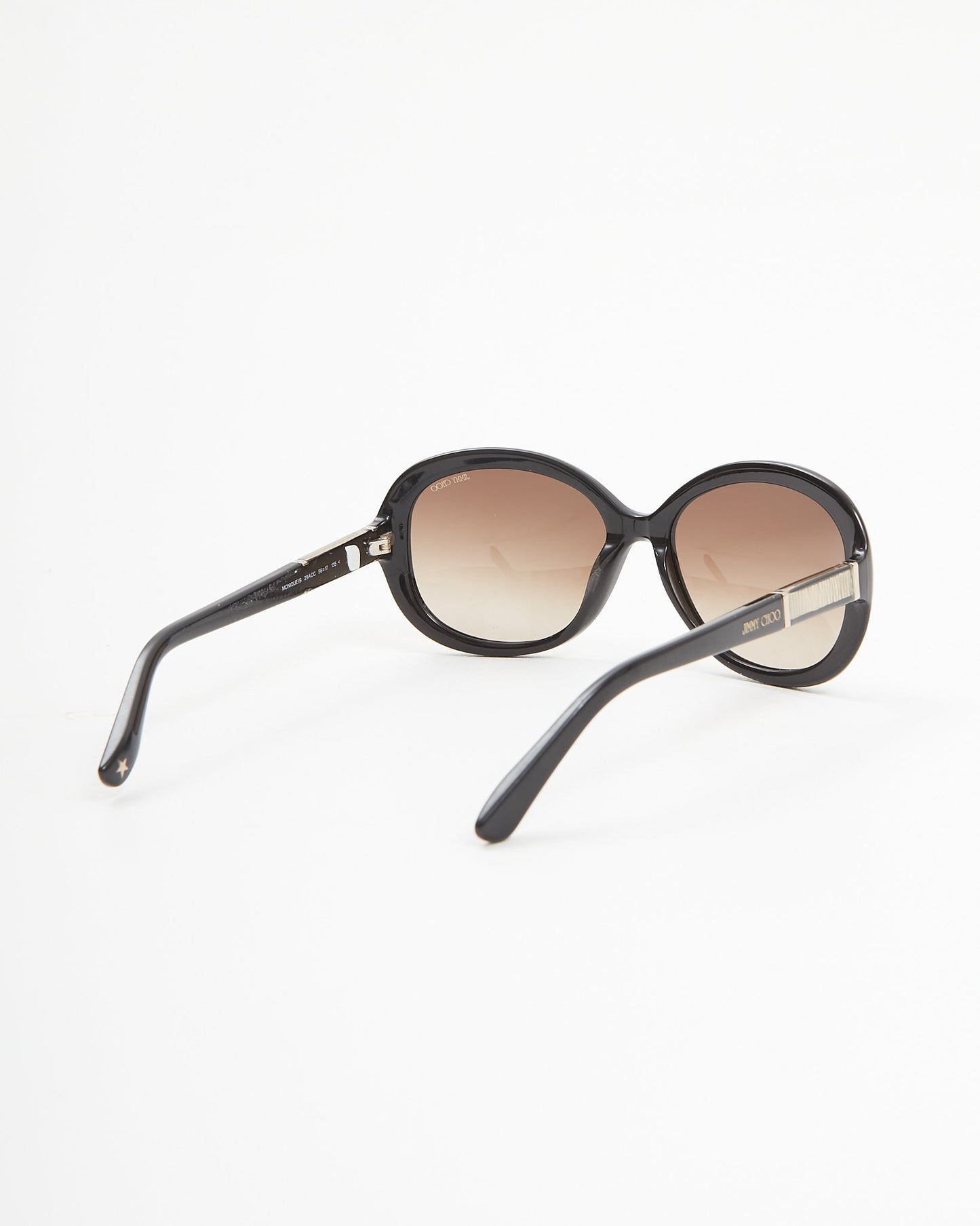 Jimmy Choo Black Monique Round Sunglasses