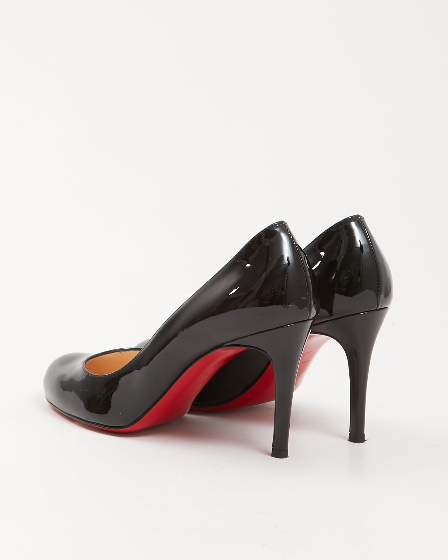 Louboutin Black Patent Simple 85 Pump - 37.5