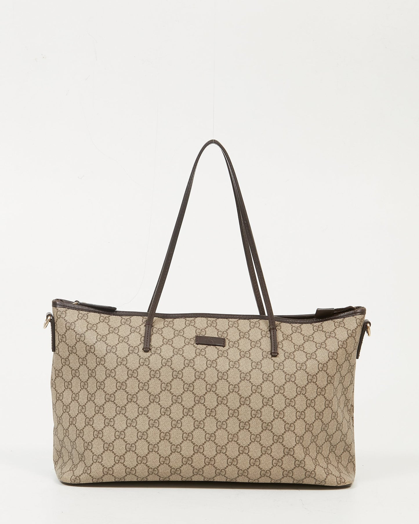 Gucci Brown GG Coated Canvas Convertible Tote Bag