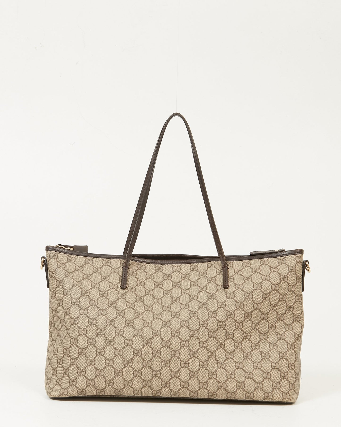 Gucci Brown GG Coated Canvas Convertible Tote Bag