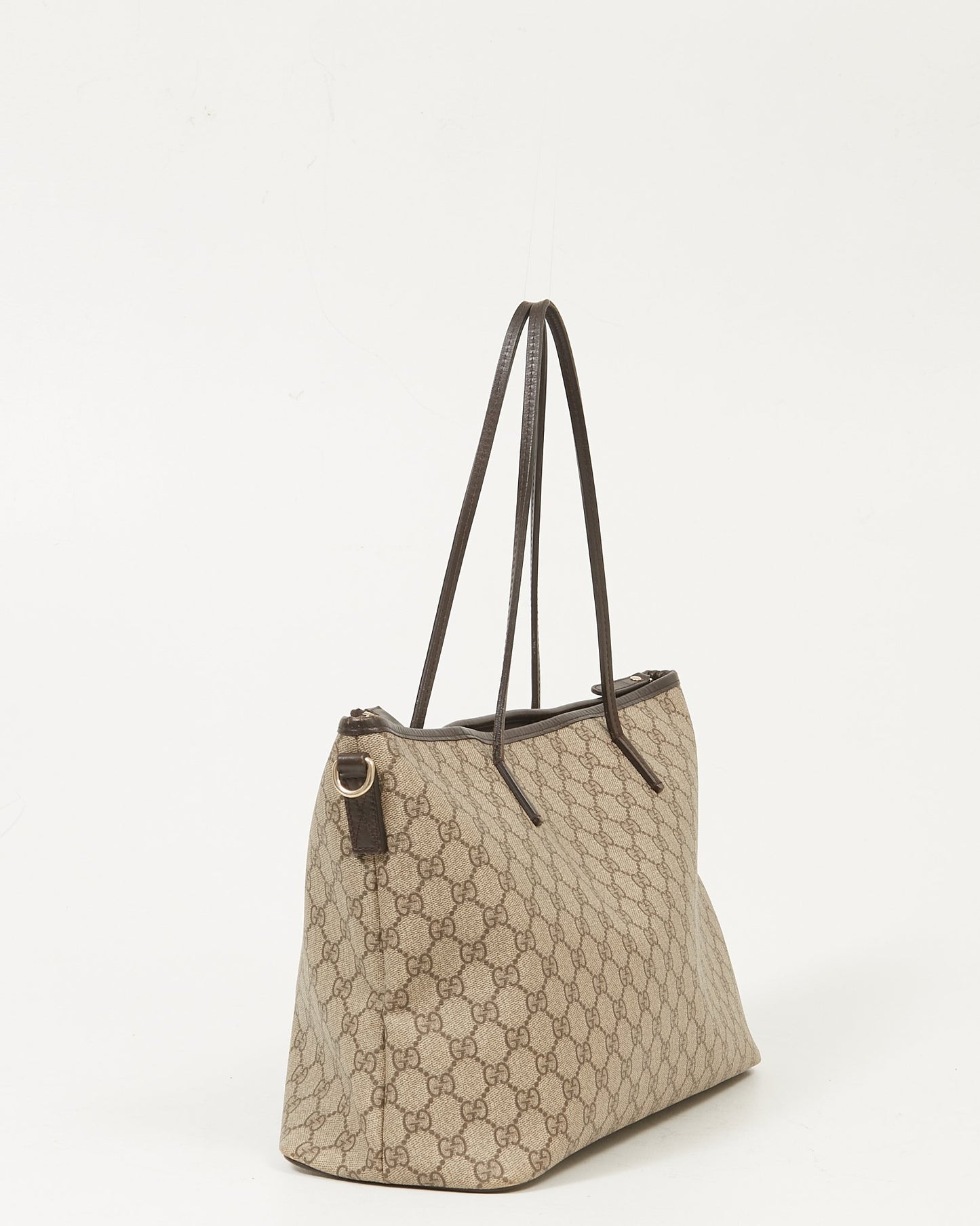 Gucci Brown GG Coated Canvas Convertible Tote Bag