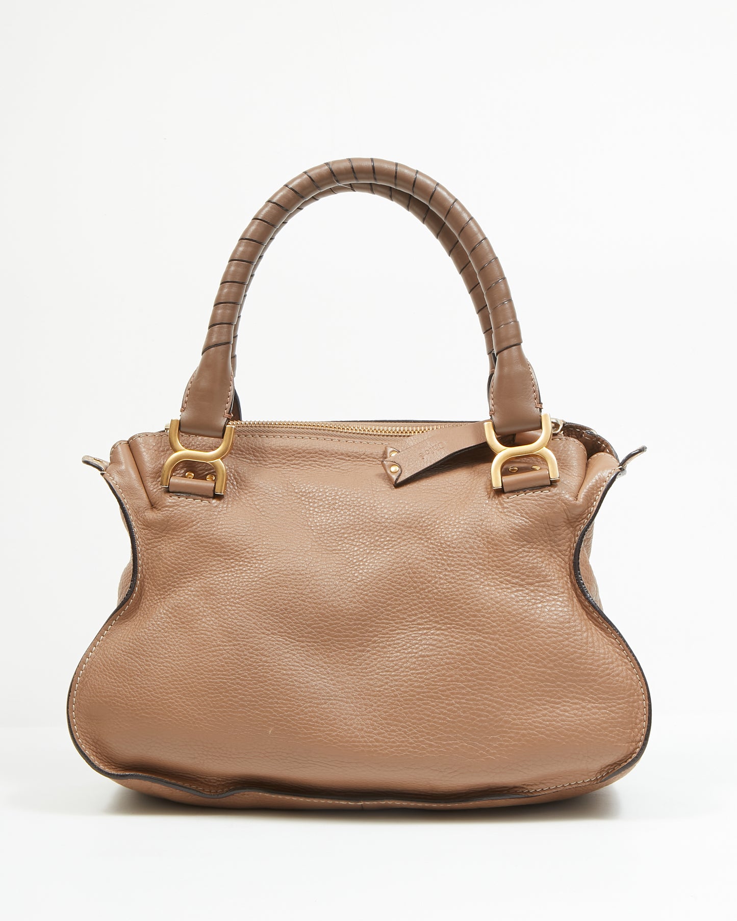 Chloe Tan Leather Marcie Crossbody Bag