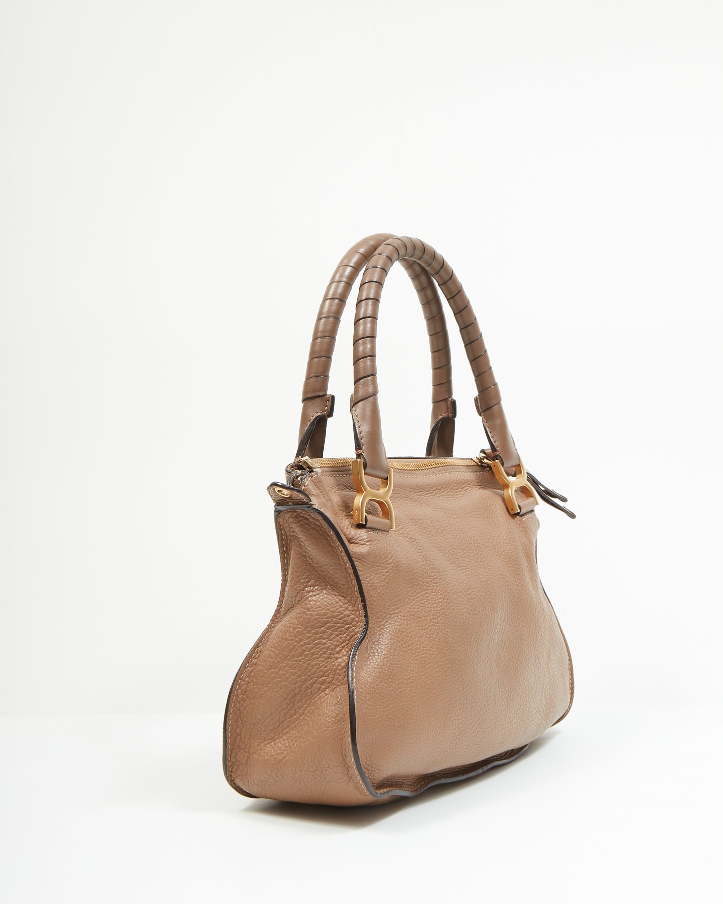 Chloe Tan Leather Marcie Crossbody Bag