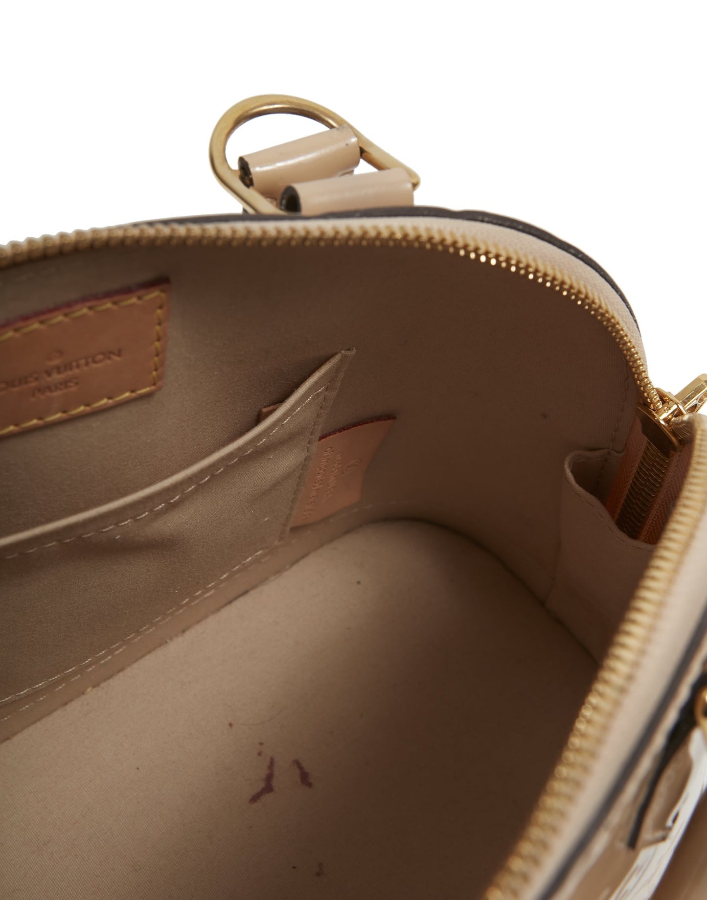 Louis Vuitton Beige Vernis Monogram Alma BB Bag