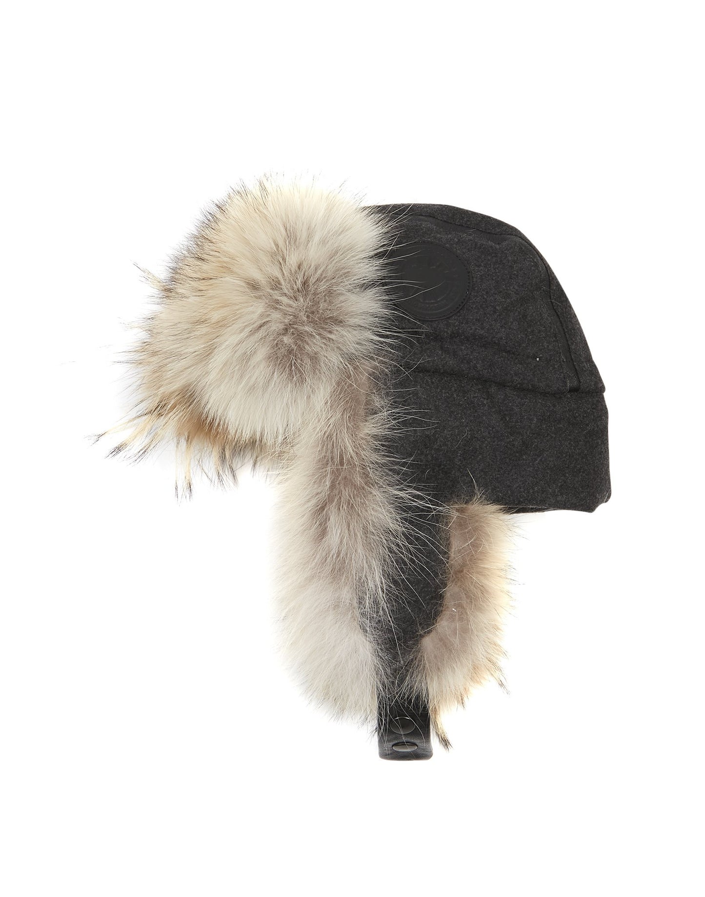 Canada Goose Grey Wool/Fur Aviator Hat - S/M