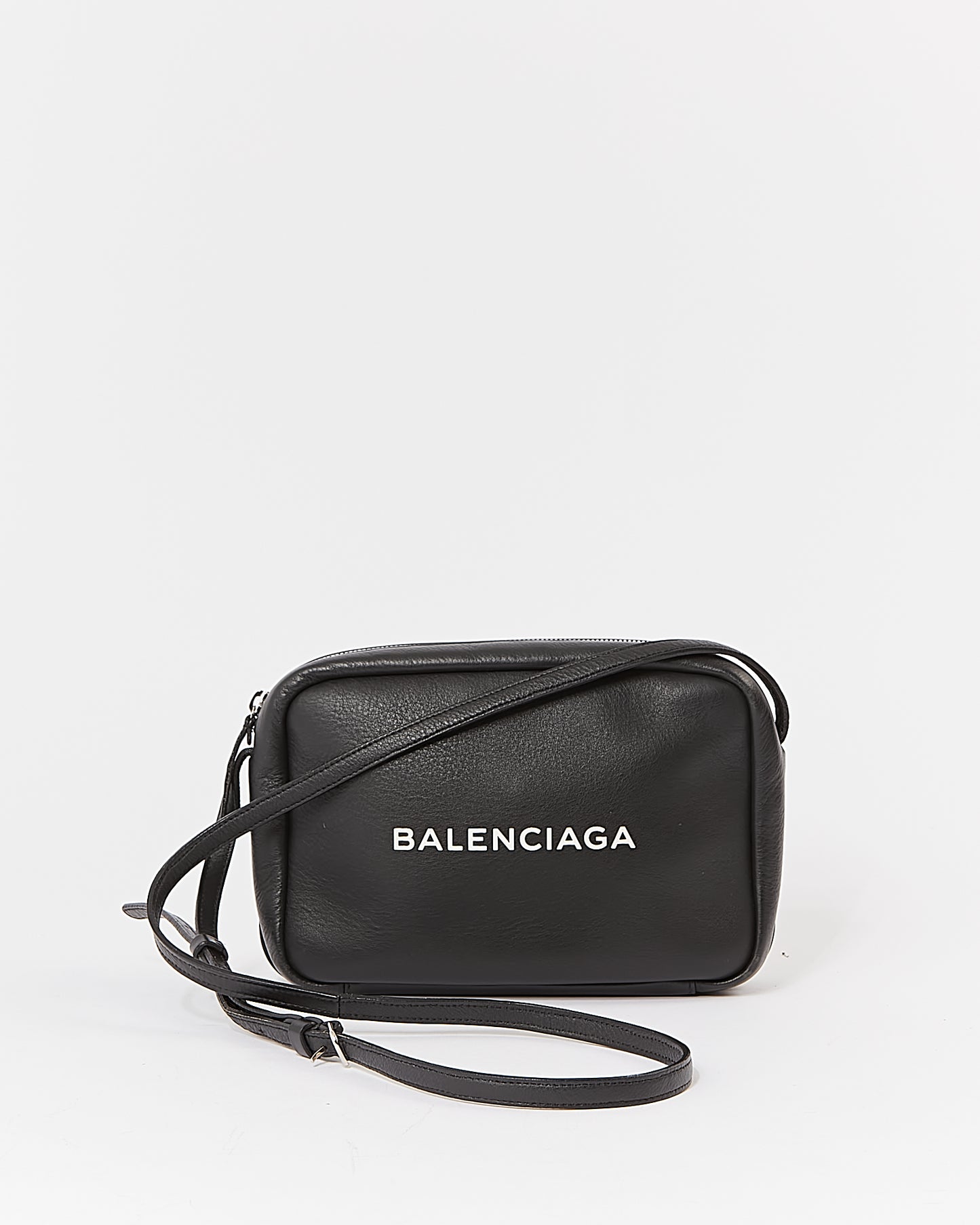 Balenciaga Black Leather Everyday Logo S Camera Bag