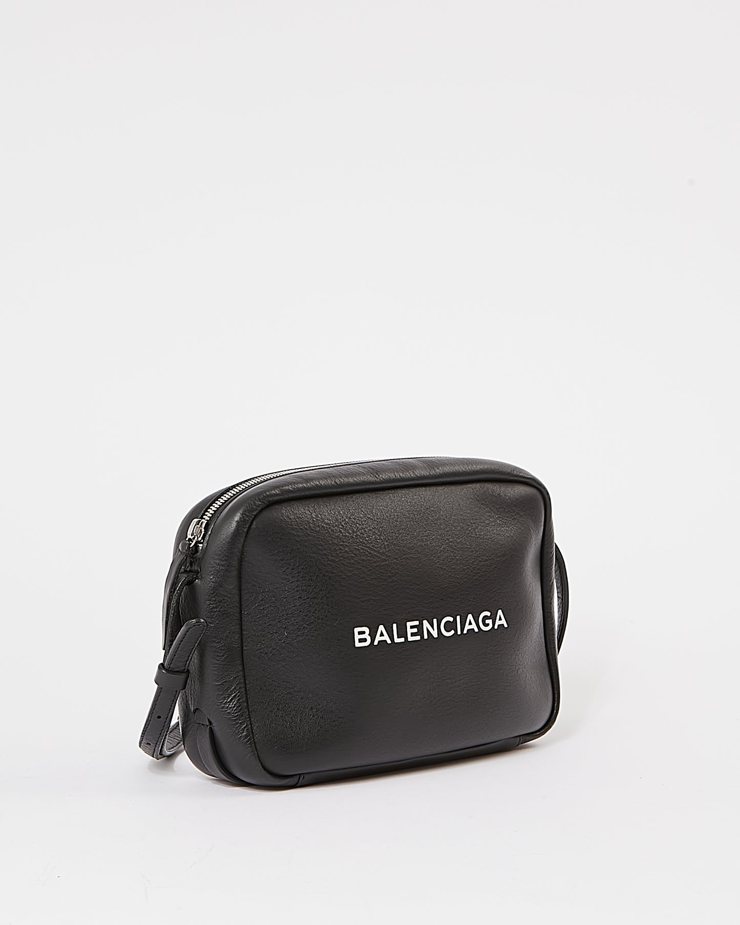 Balenciaga Black Leather Everyday Logo S Camera Bag