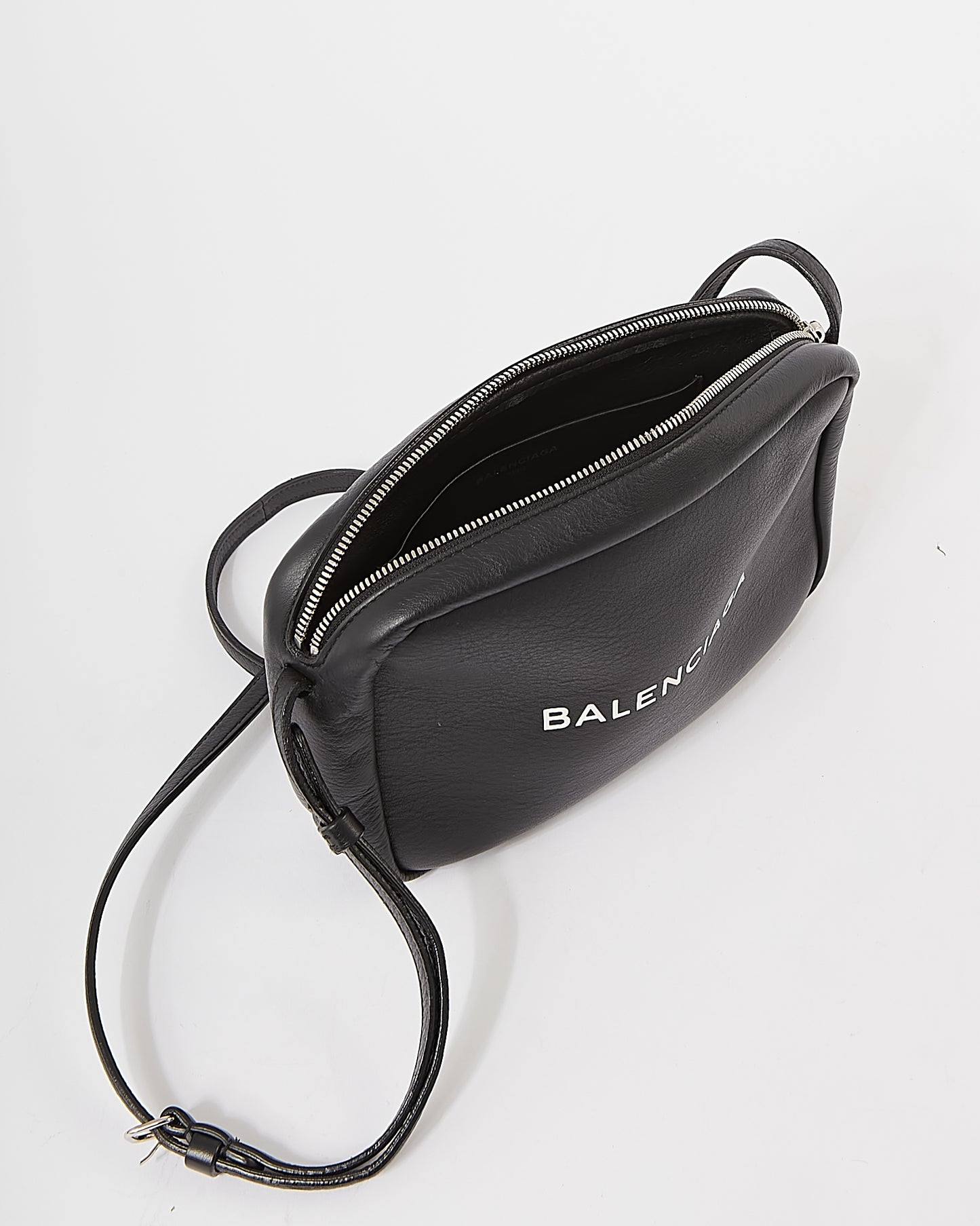 Balenciaga Black Leather Everyday Logo S Camera Bag