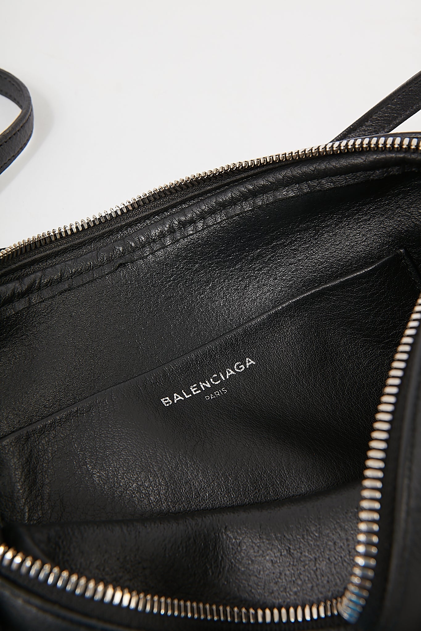 Balenciaga Black Leather Everyday Logo S Camera Bag