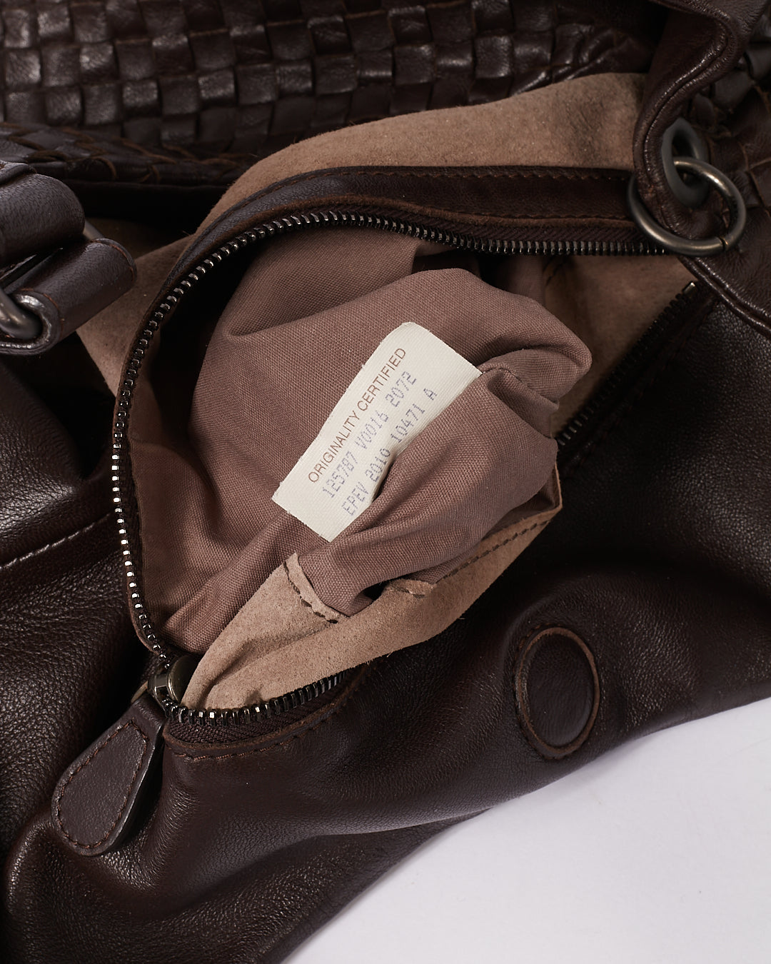 Bottega Veneta Brown Intrecciato Shoulder Bag