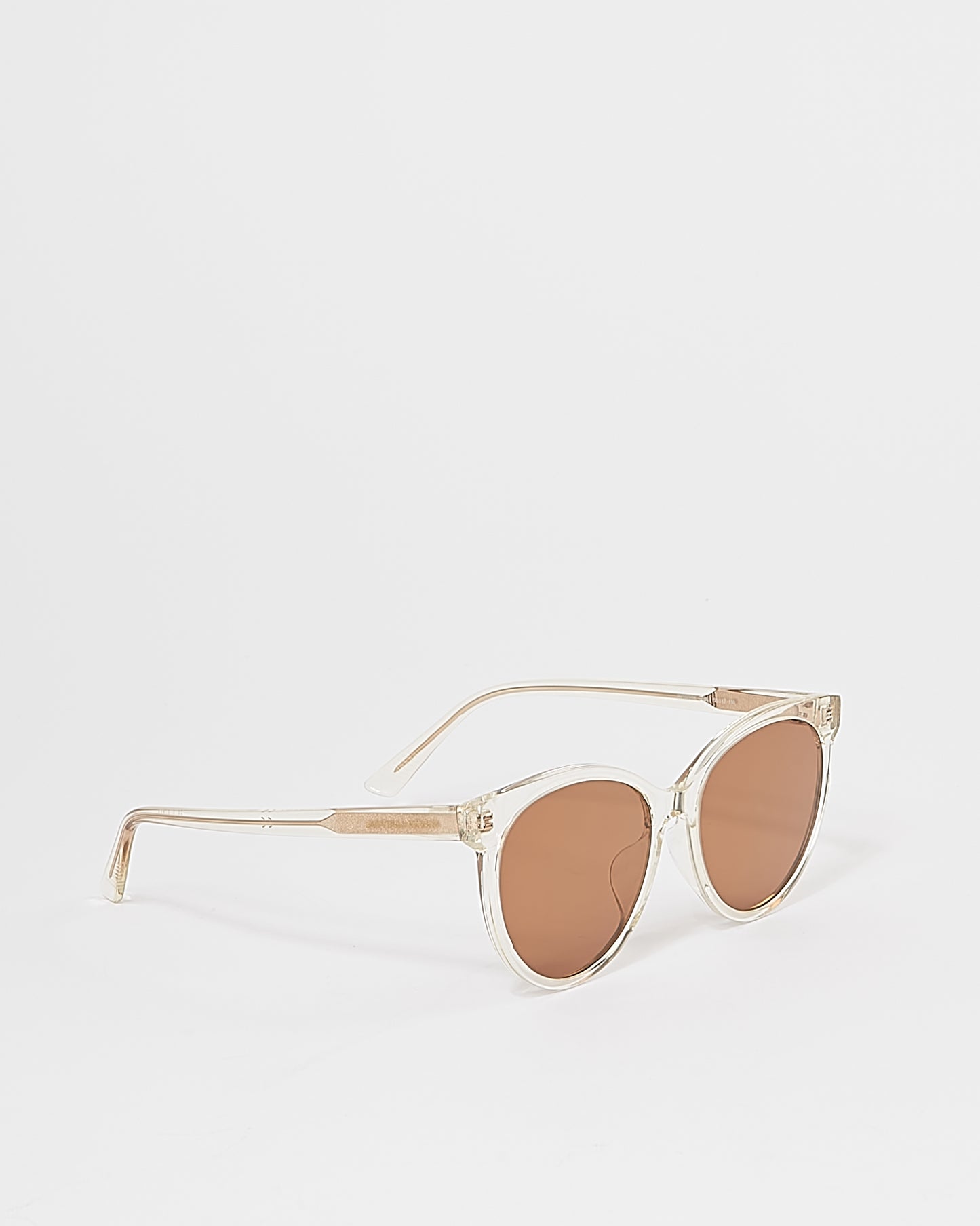 Bottega Veneta Clear Brown Cat Eye Sunglasses