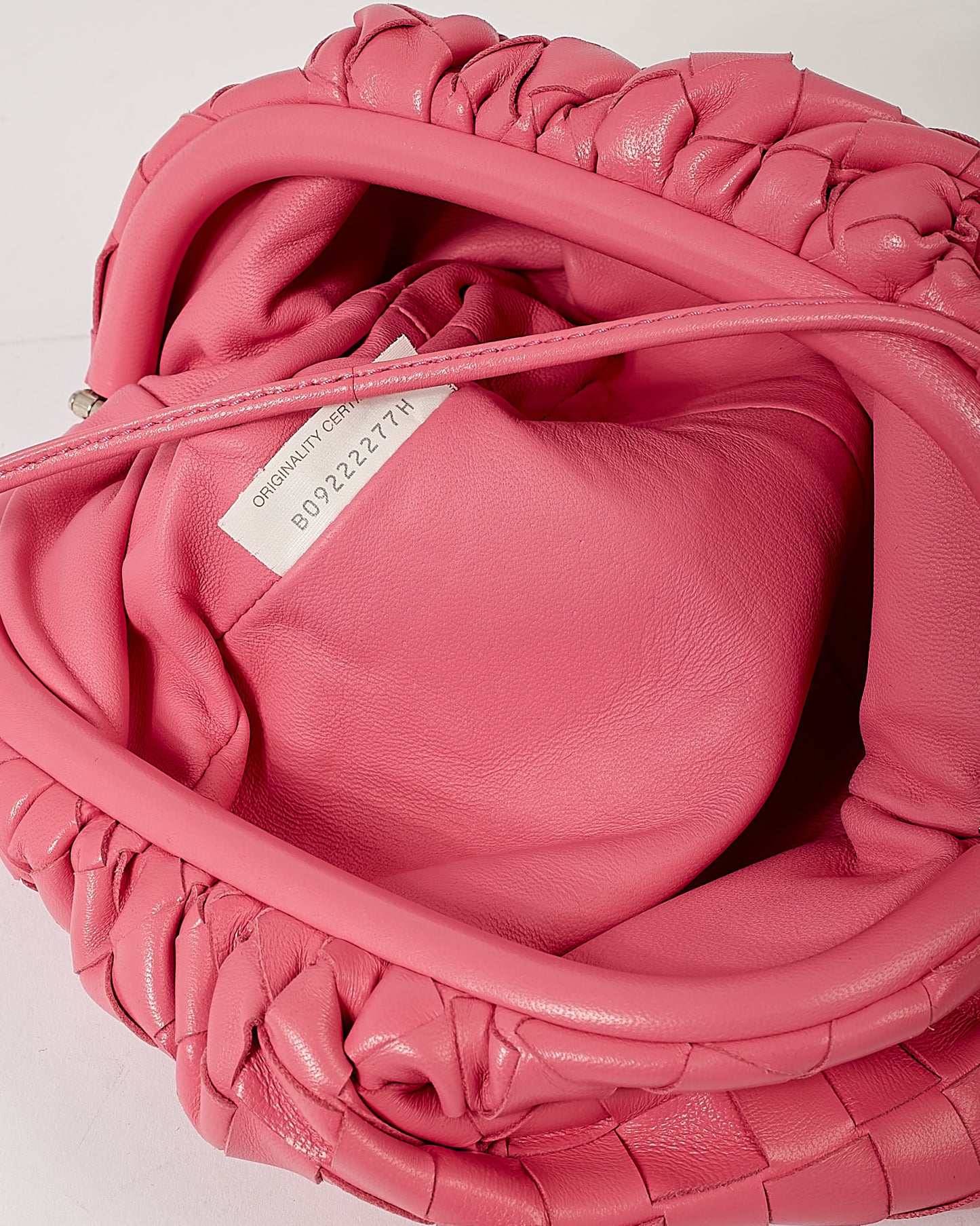 Bottega Veneta Pink Intrecciato The Mini Pouch Bag