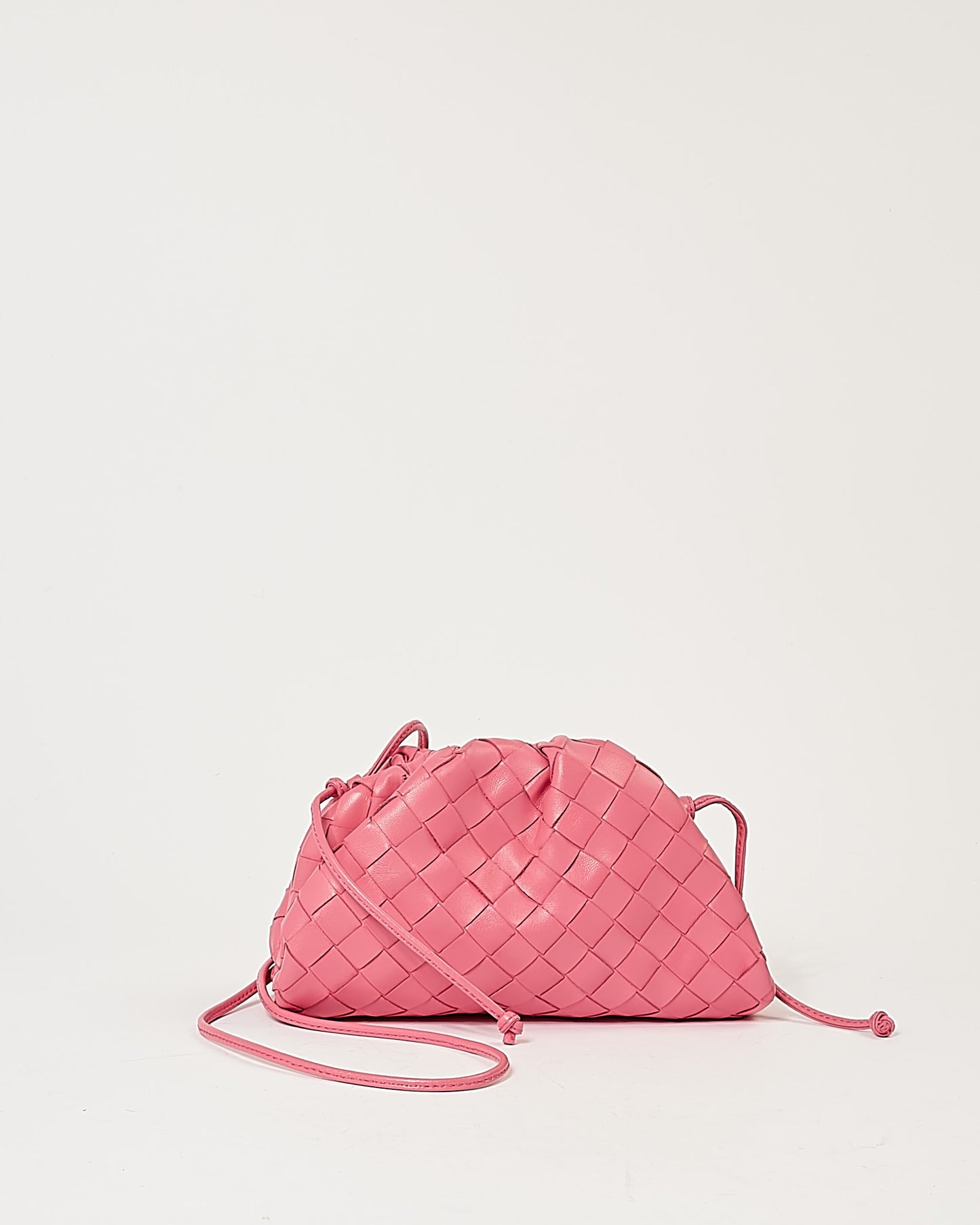 Bottega Veneta Pink Intrecciato The Mini Pouch Bag