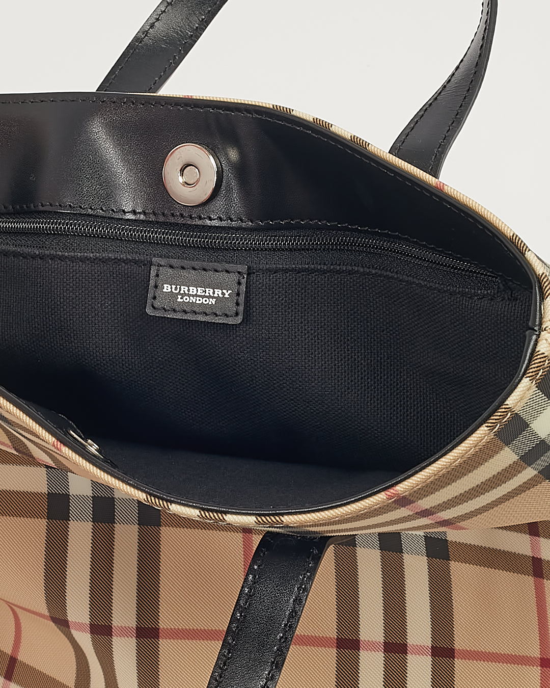 Burberry Beige Coated Canvas Nova Check Tote Bag