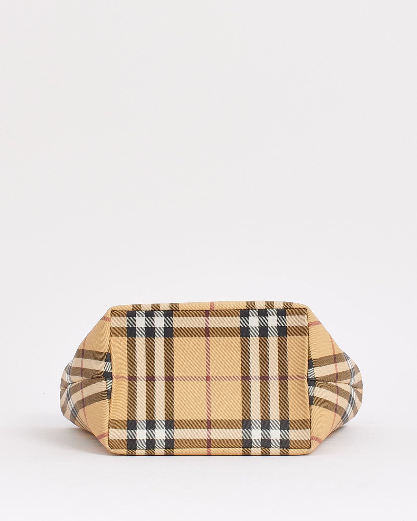 Burberry Beige Nova Check Coated Canvas Tote