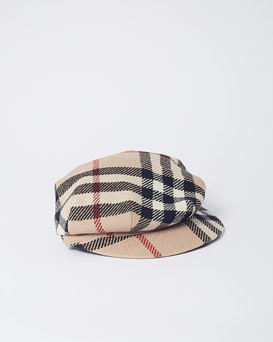 Burberry Nova Check Wool Beret