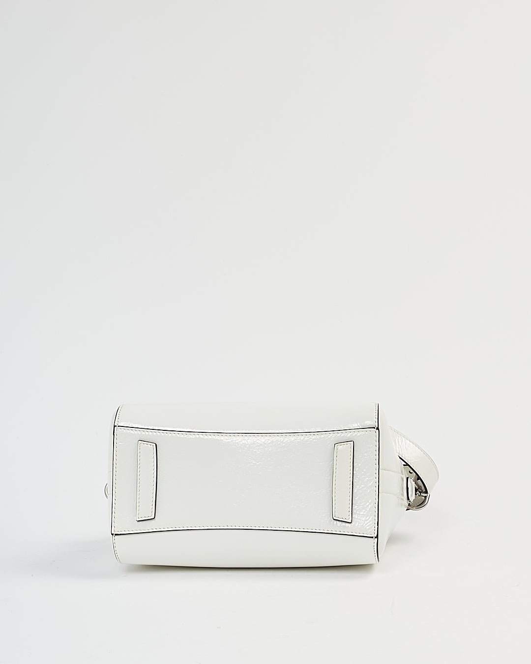 Givenchy White Patent Crinkled Leather Mini Antigona Bag