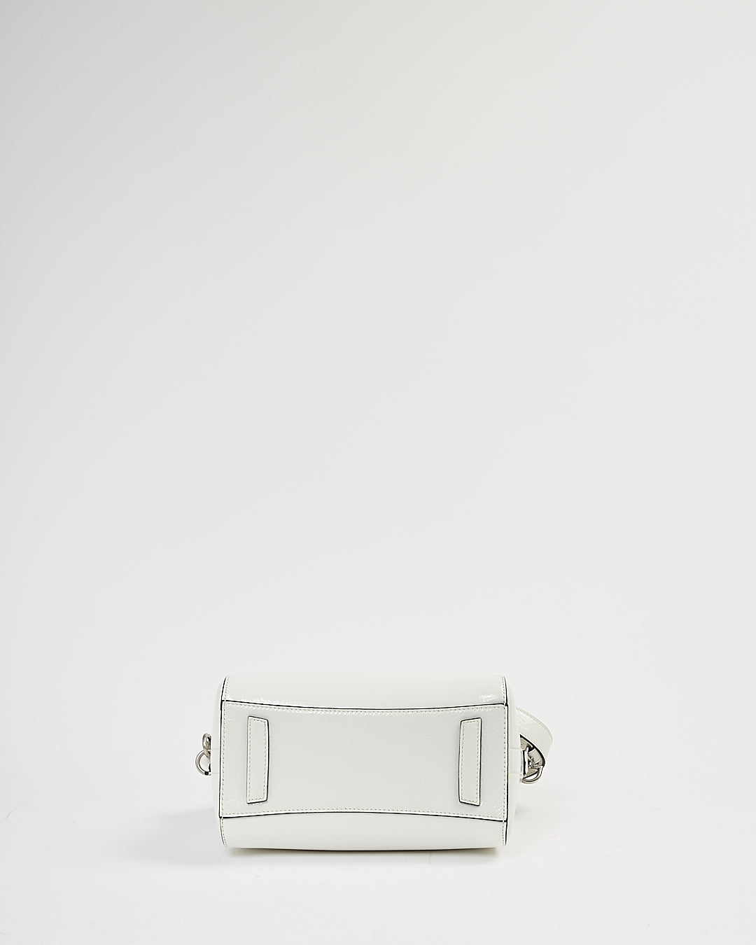 Givenchy White Patent Crinkled Leather Mini Antigona Bag