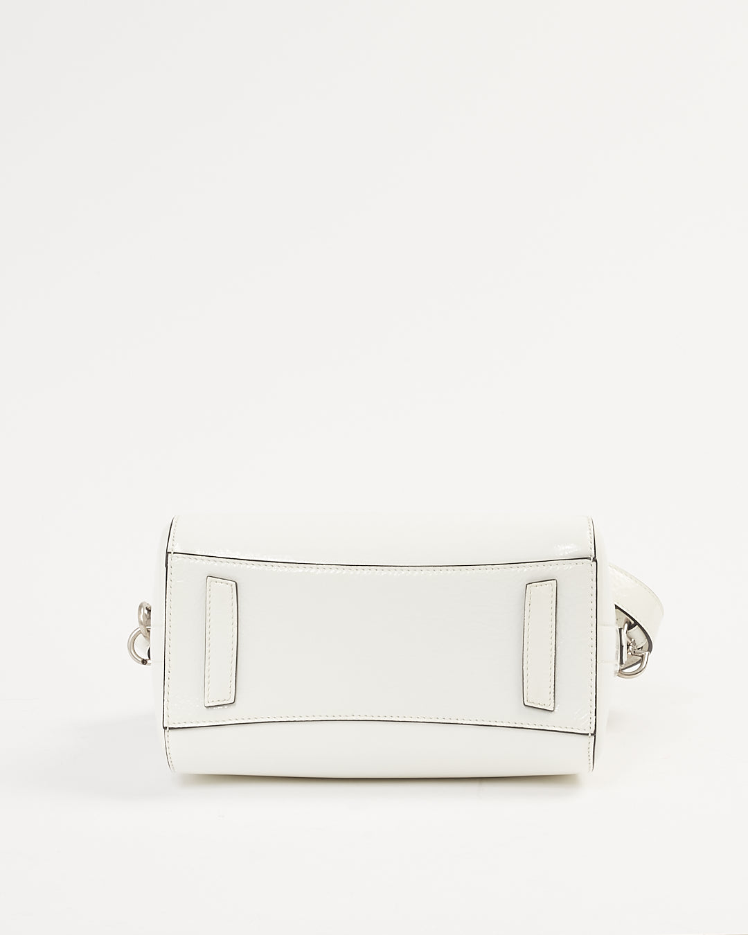 Givenchy White Patent Crinkled Leather Mini Antigona Bag