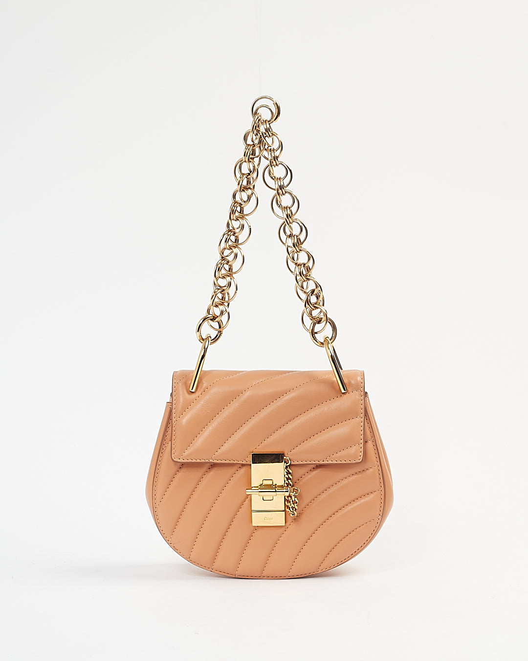 Chloé Tan Quilted Leather Bijou Drew Shoulder Bag