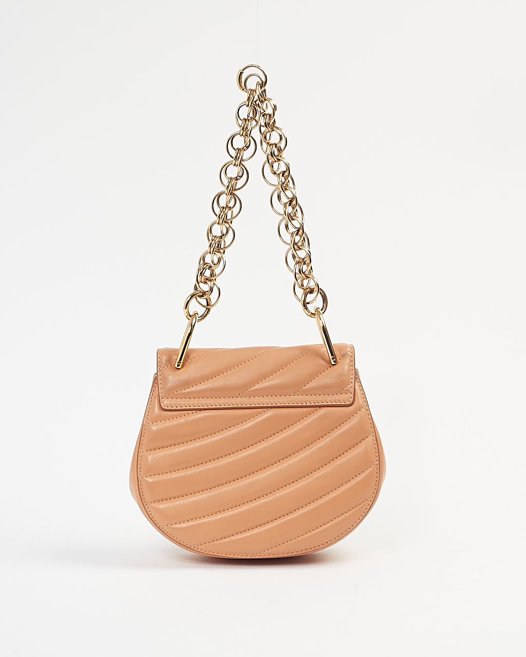 Chloé Tan Quilted Leather Bijou Drew Shoulder Bag