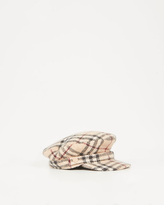 Burberry Wool Nova Check Newspaper Boy Hat