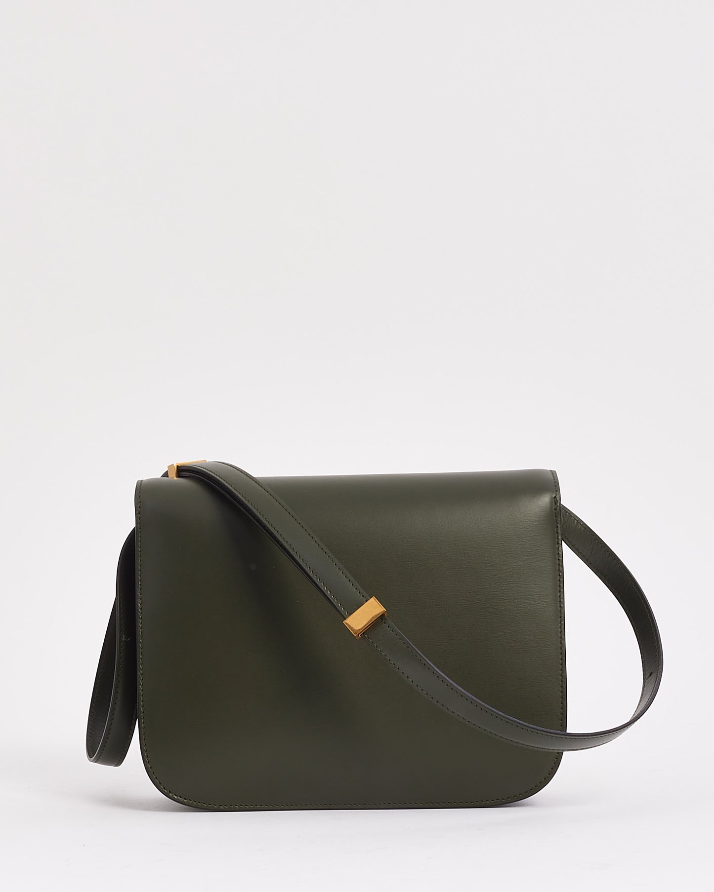 Celine Green Box Calfskin Leather Medium Box Bag