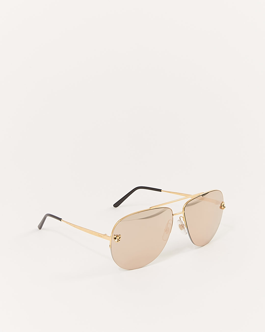 Cartier Gold Panthere Aviator Sunglasses