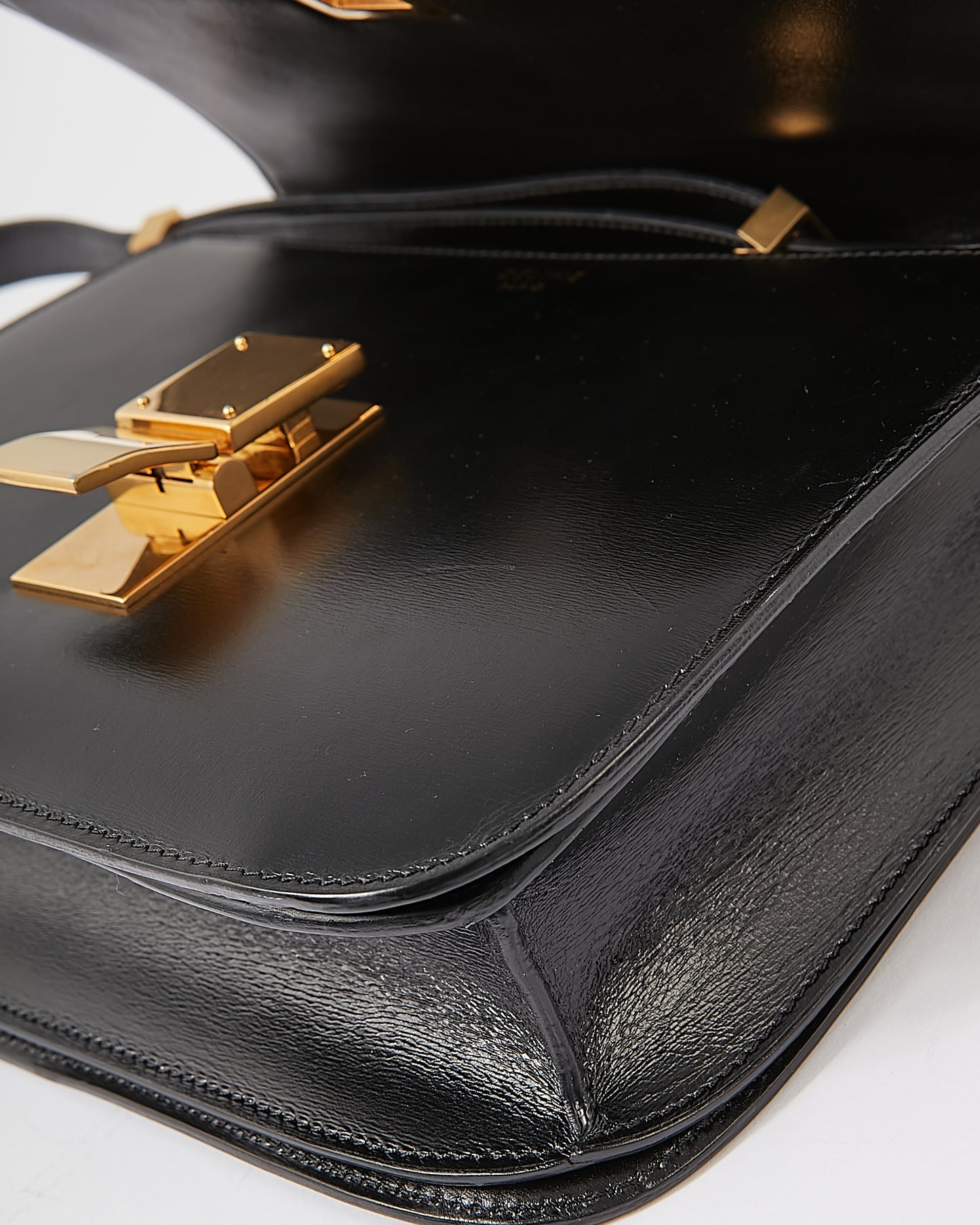 Celine Black Leather Medium Classic Box Bag