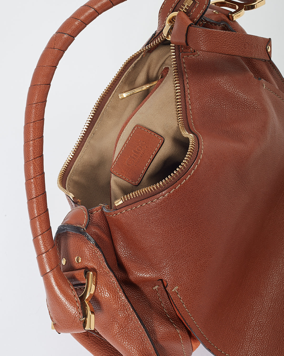 Chloe Tan Leather Marcie Hobo Bag