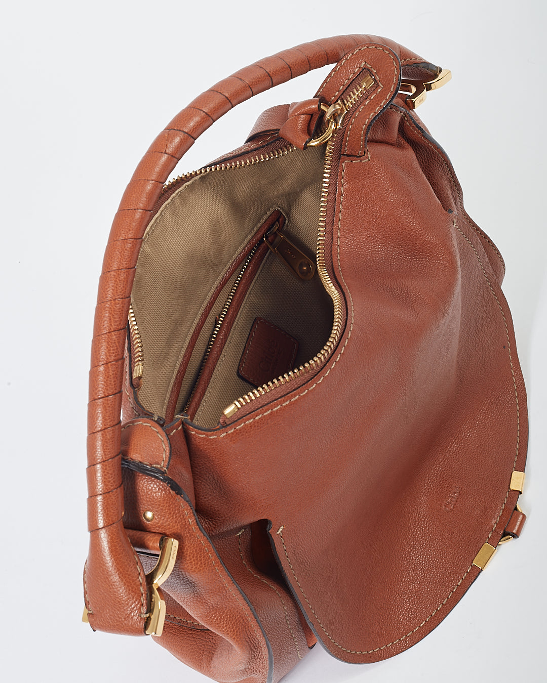 Chloe Tan Leather Marcie Hobo Bag