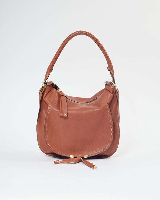 Chloe Tan Leather Marcie Hobo Bag