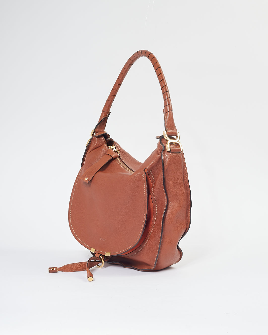 Chloe Tan Leather Marcie Hobo Bag