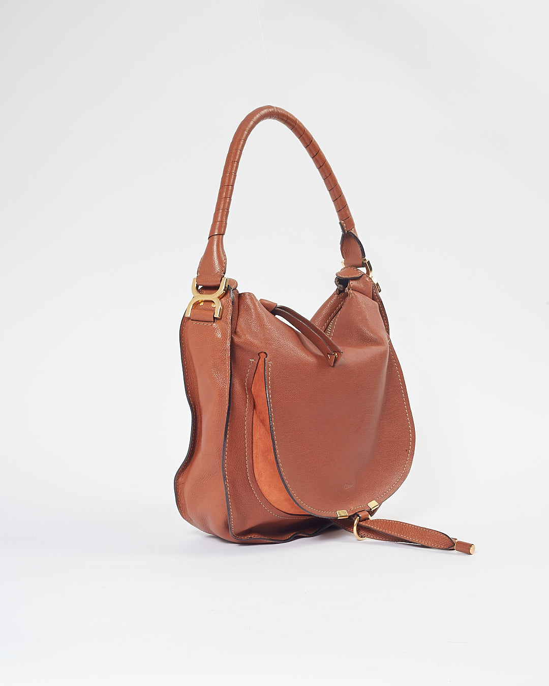 Chloe Tan Leather Marcie Hobo Bag